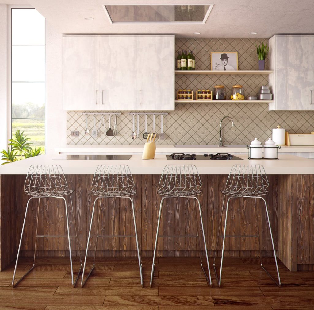 Large kitchen with undermount sink