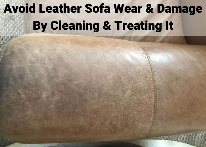 image of leather sofa after damage no leather sofa cleaner and conditioner used