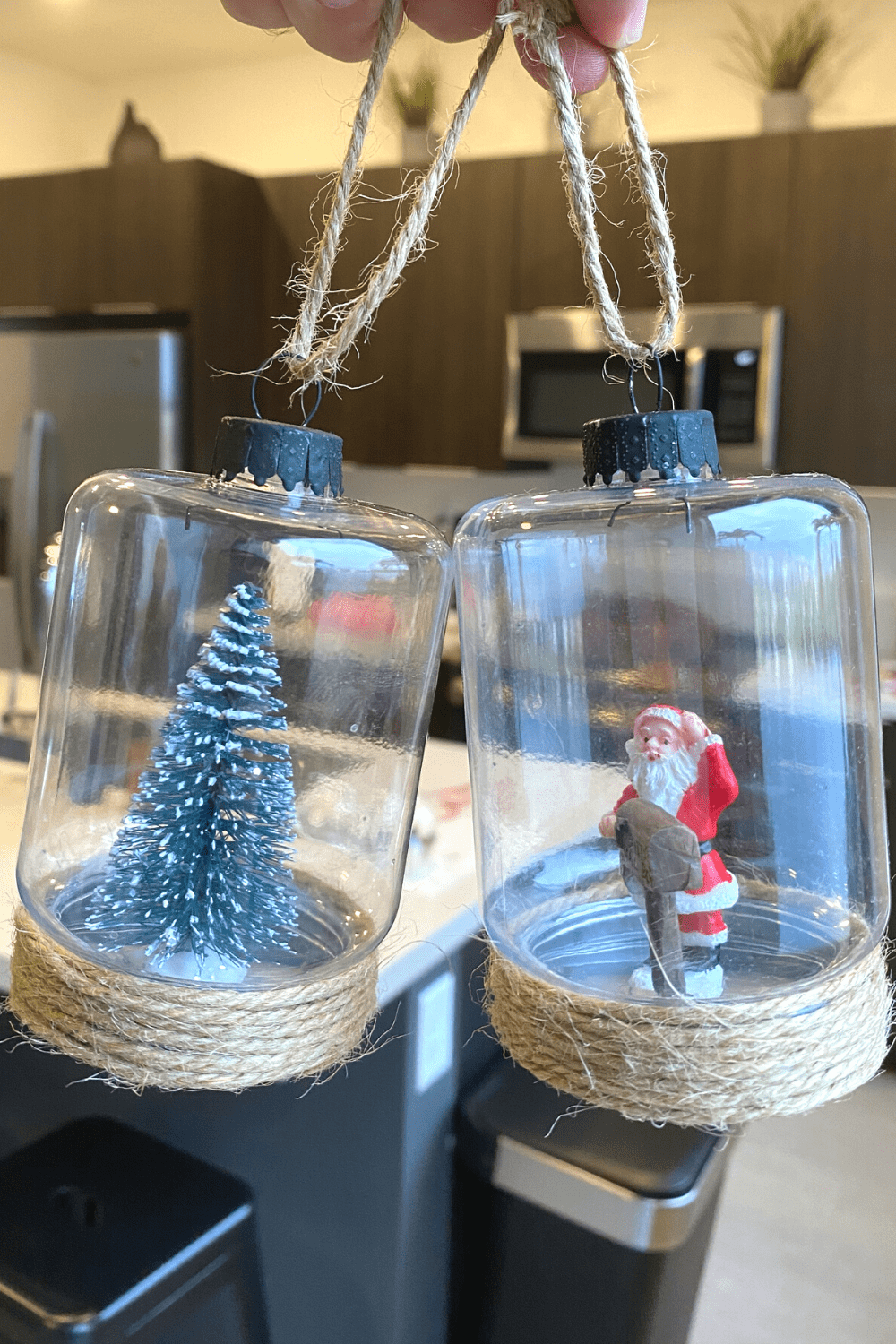 DIY Rustic Christmas Ornaments with Twine