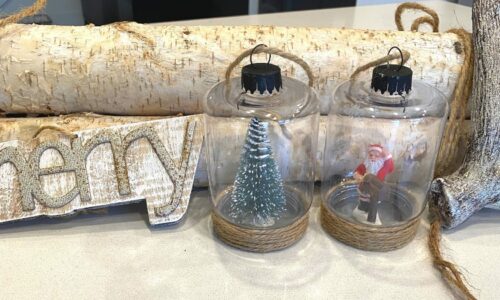 DIY Rustic Christmas Ornament Jars