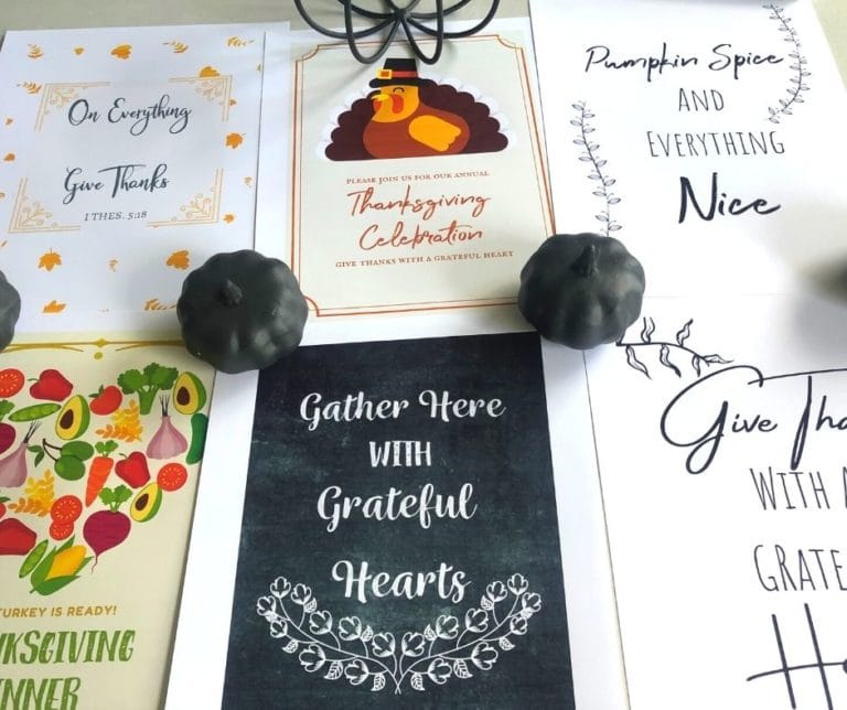 Free Thanksgiving &amp; Fall Printables in 2022 - swankyden.com