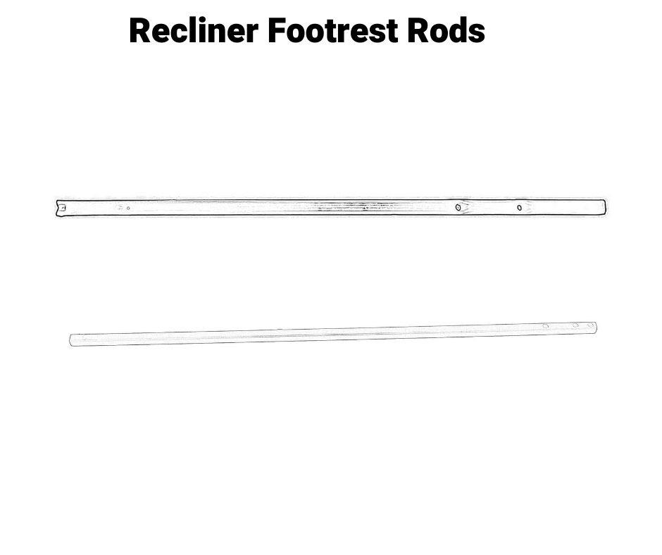 Recliner footrest rods