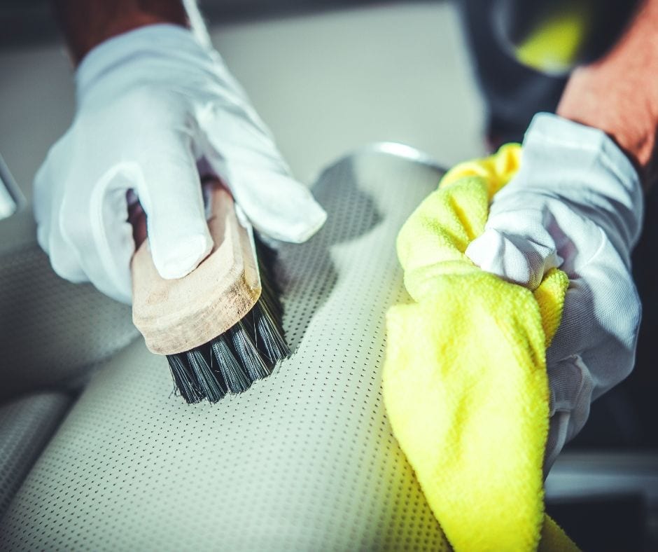 soft bristle brush to clean recliner