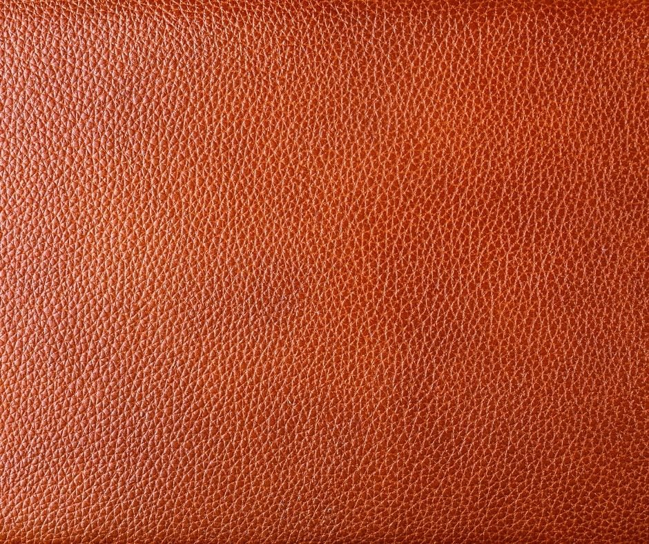 close up image of semi aniline leather