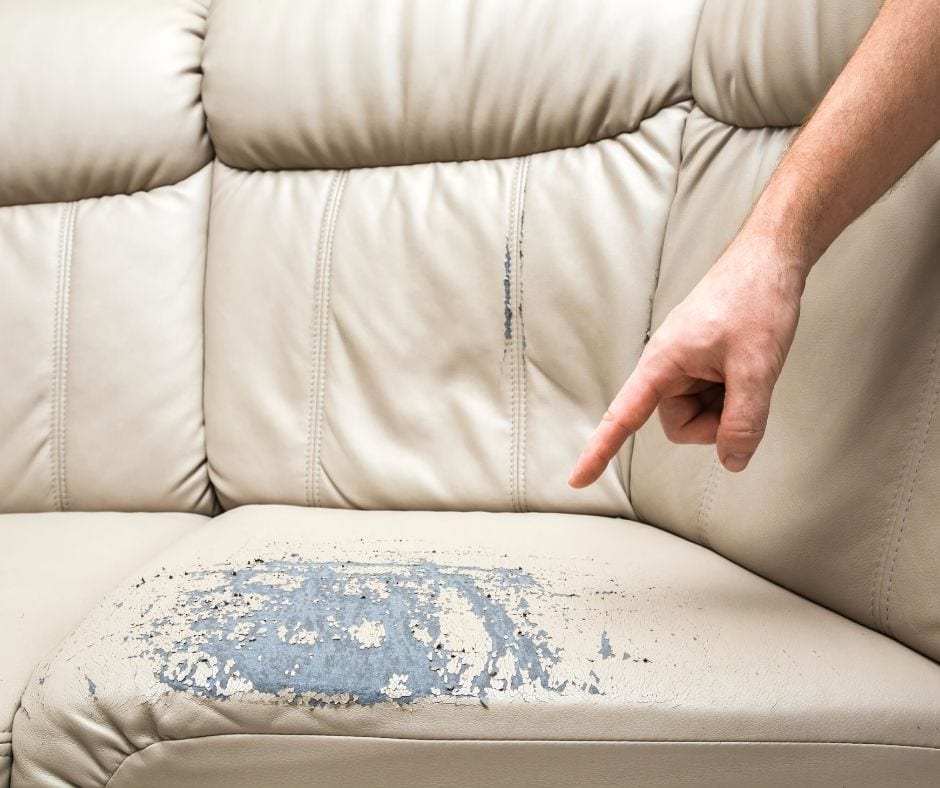 Bonded leather couch peeling