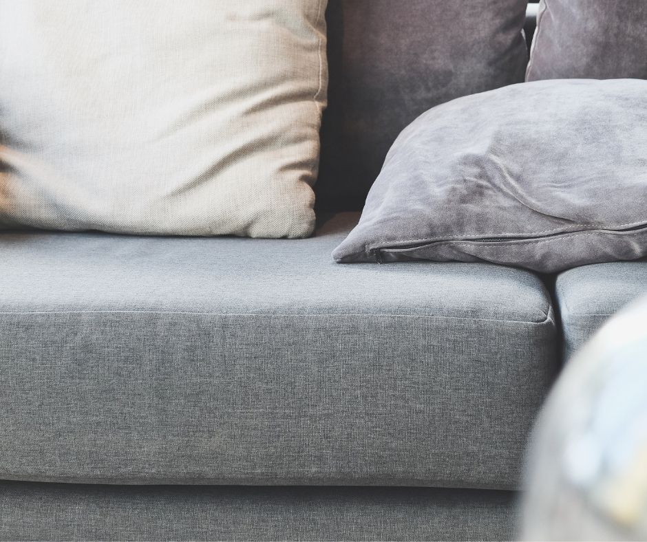 linen sofa  in living room