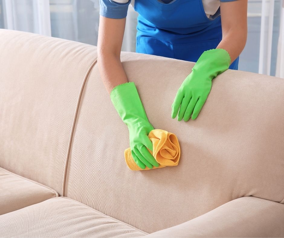 removing water stains from a fabric couch