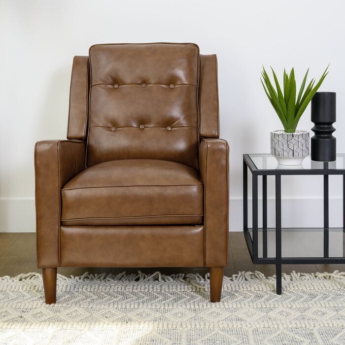 Mary Genuine Leather Manual Standard Recliner