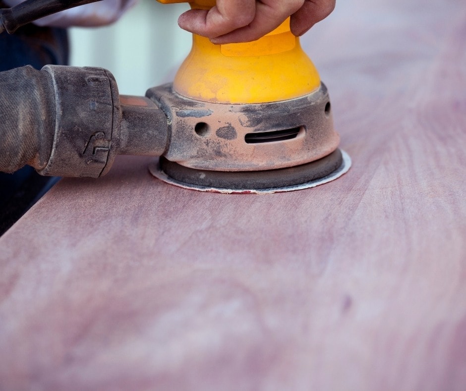 sanding teak furniture