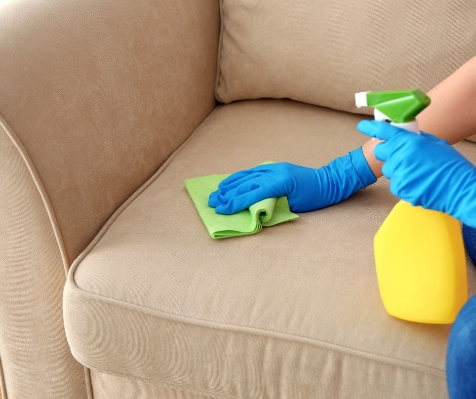 Wipe off dirt and grime from your recliner