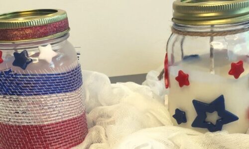 4th of July DIY Mason Jar Candles