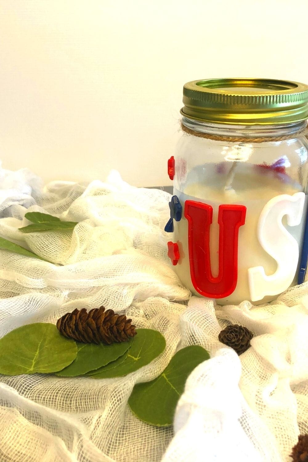 4th of july diy mason jar candle