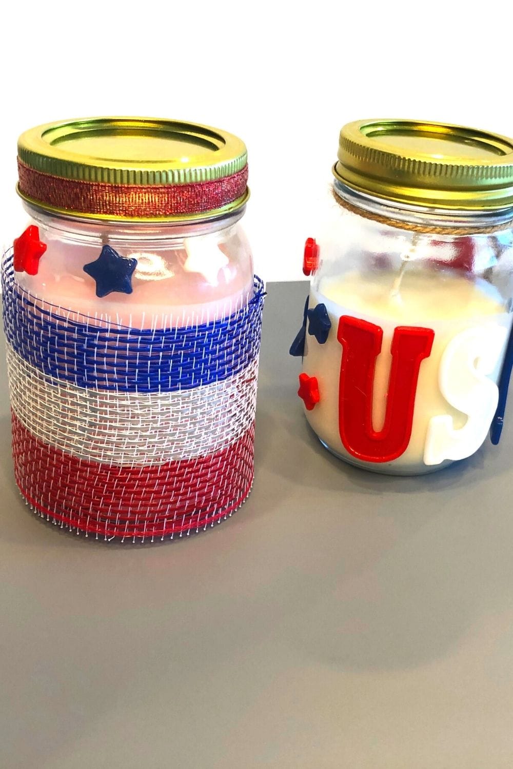 4th of july diy candles