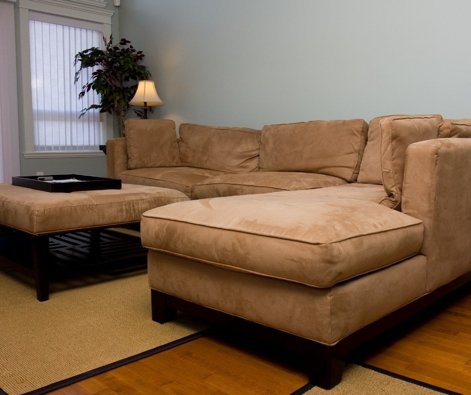 Suede couch