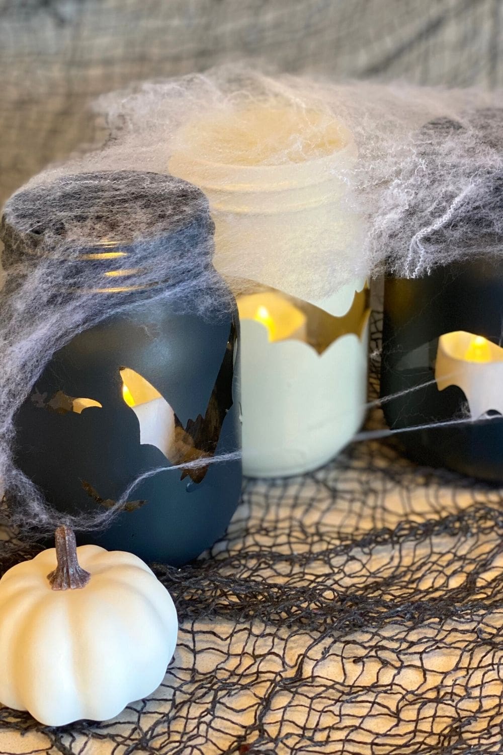 diy halloween mason jar bat candle