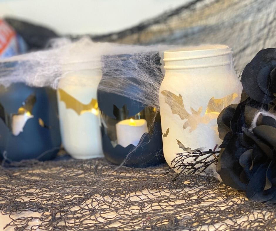 diy mason jar halloween decor candles