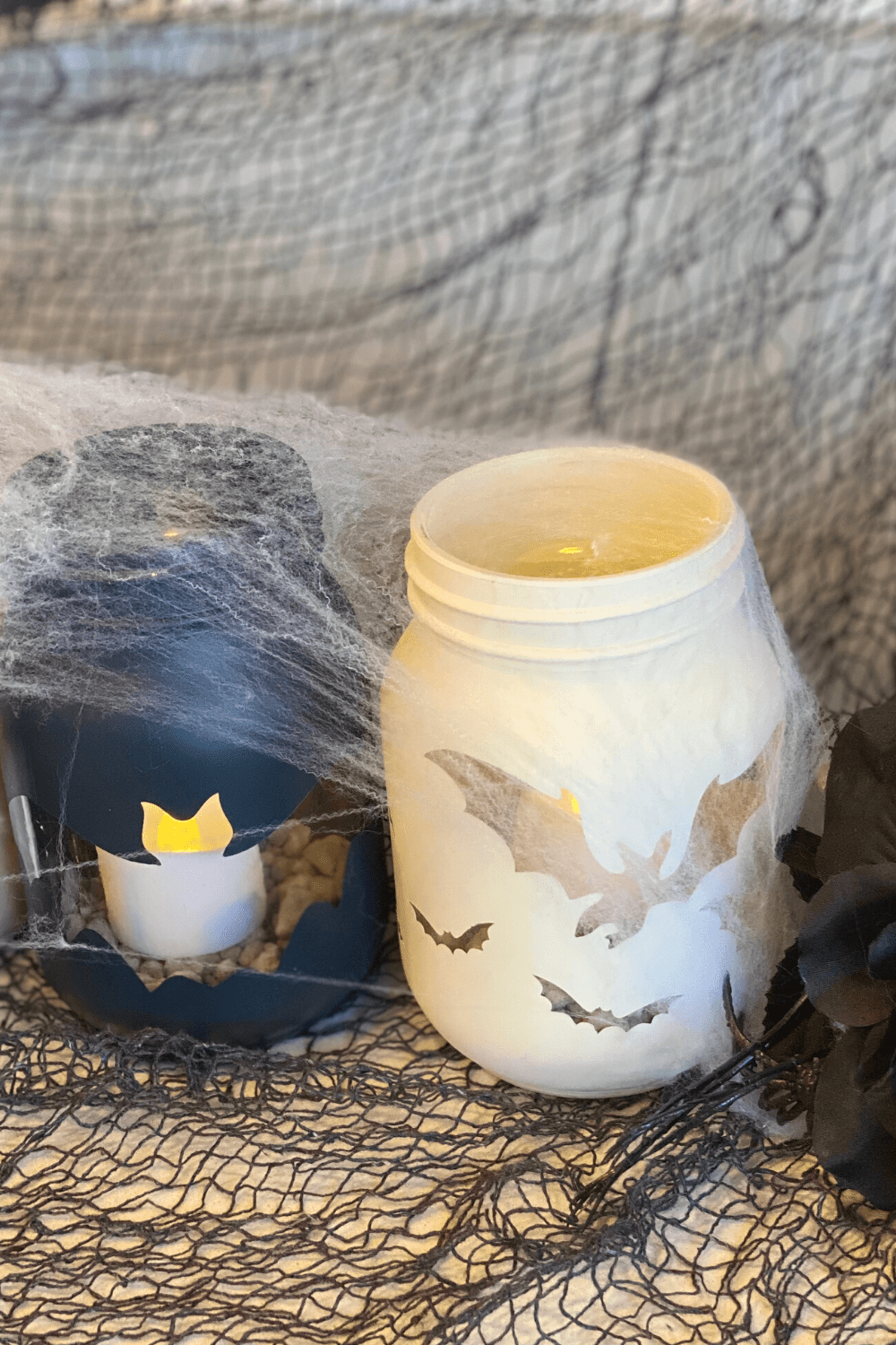 diy halloween mason jar candles