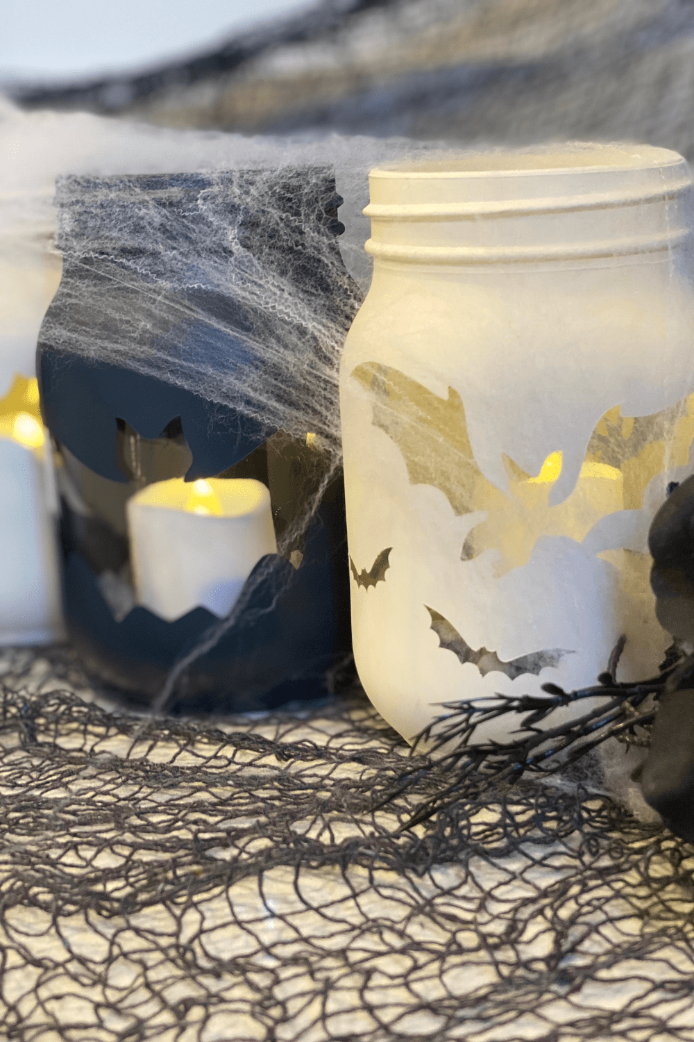 diy mason jar halloween candles