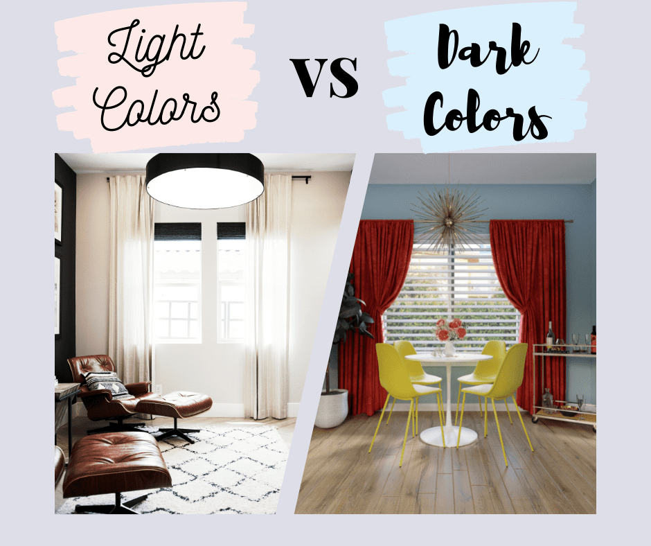 Light vs. dark colored curtains