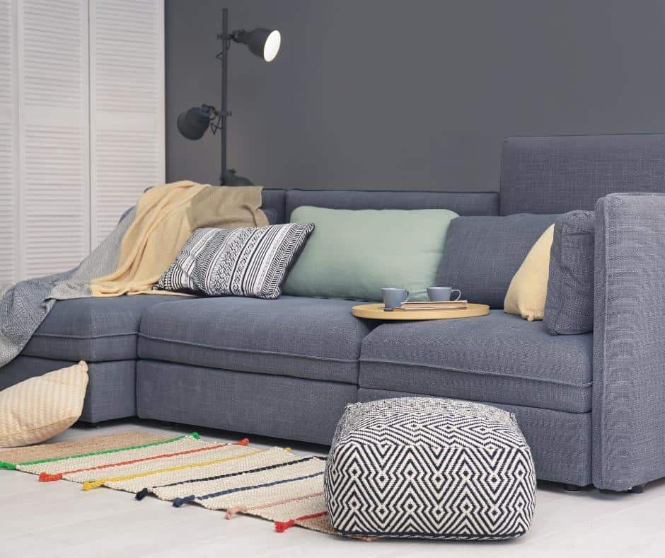 modern sectional sofa resting in a room