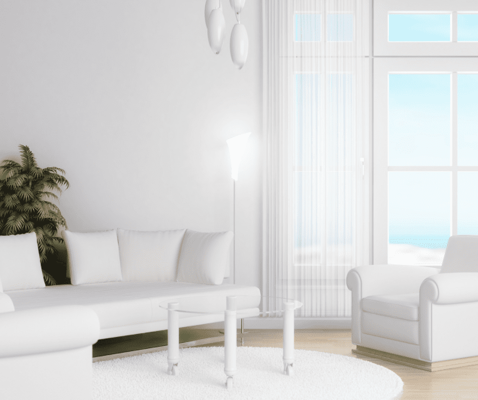 White living room