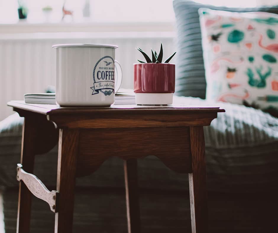 Square end table