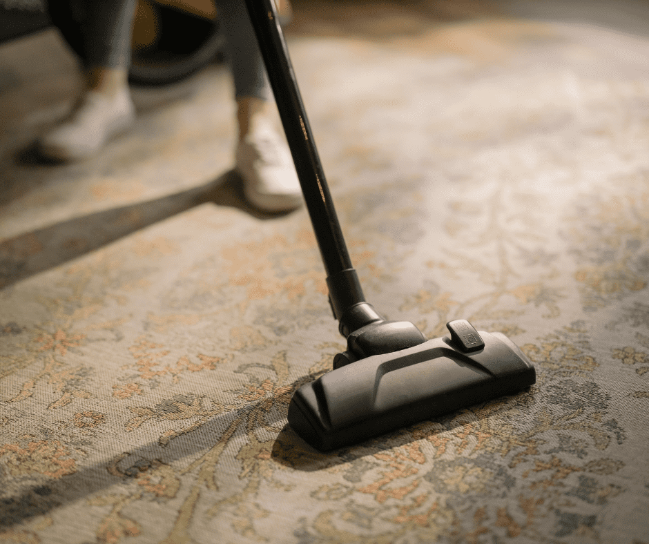 Floral cream colored rug