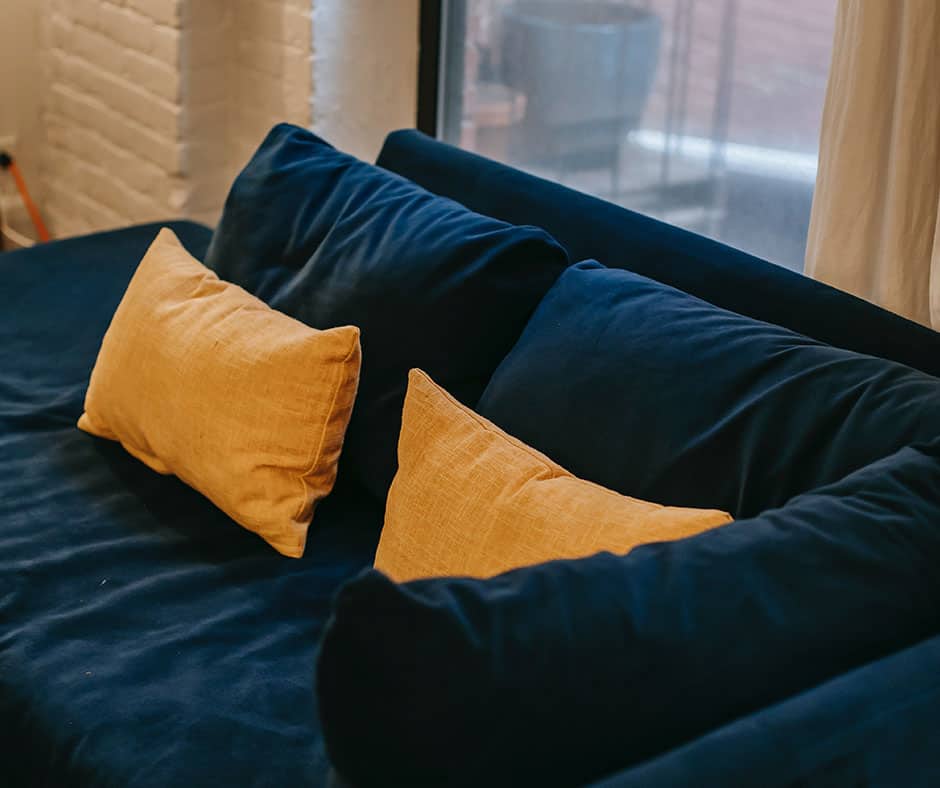 Dark blue couch