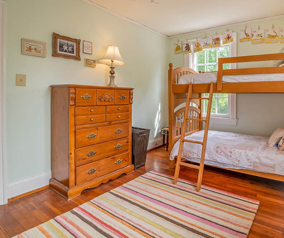 Kid's bedroom with chest/dresser