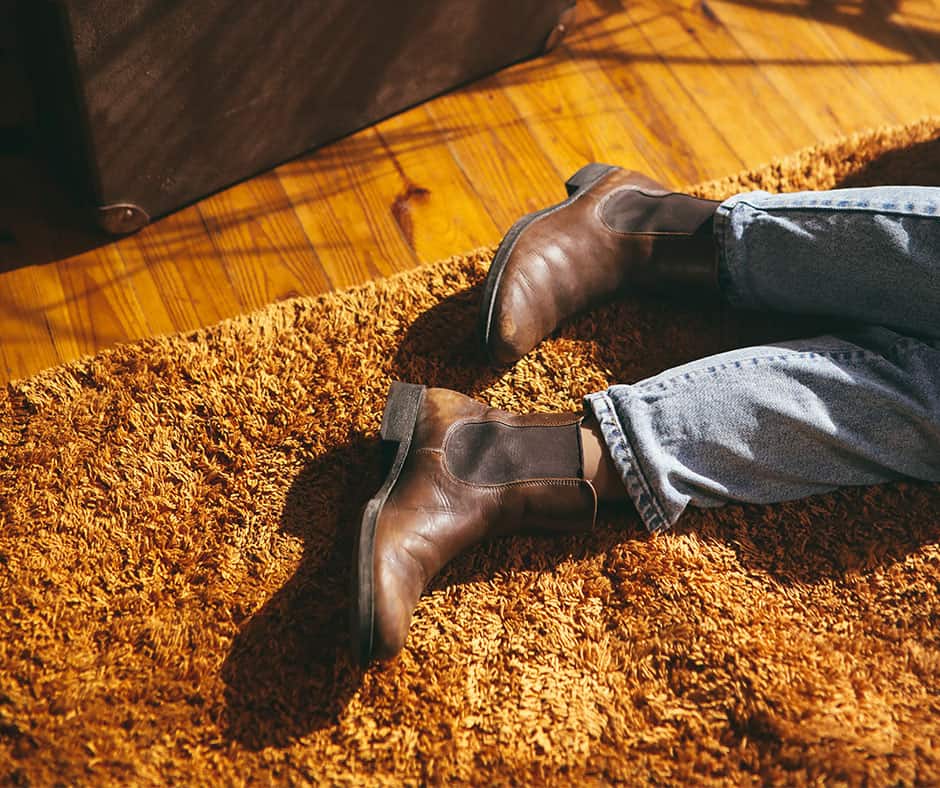 Rust-colored rug