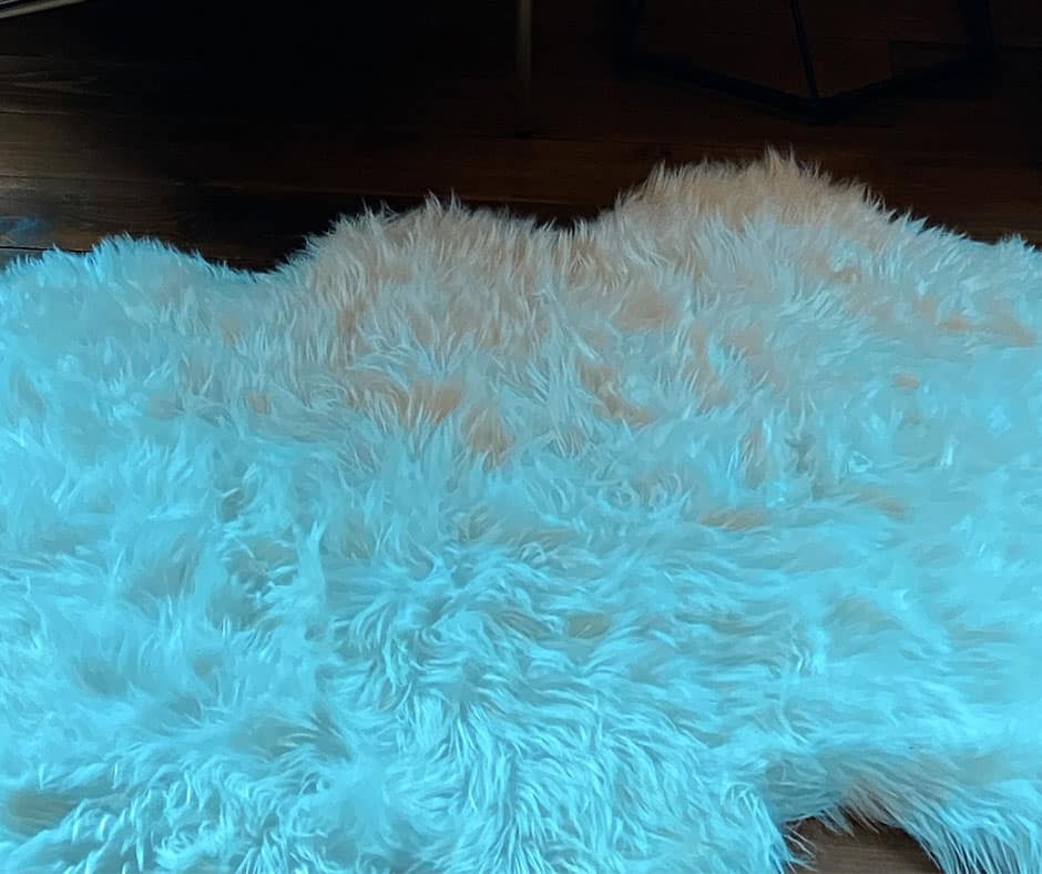 Sheepskin throw