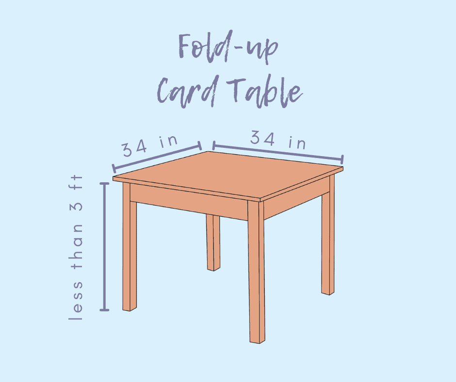 Fold-up Card Table Dimensions