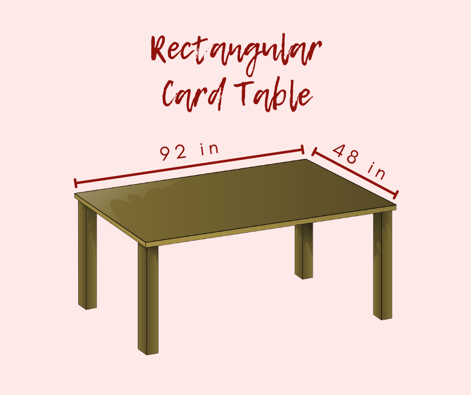 Rectangular Card Table Dimensions