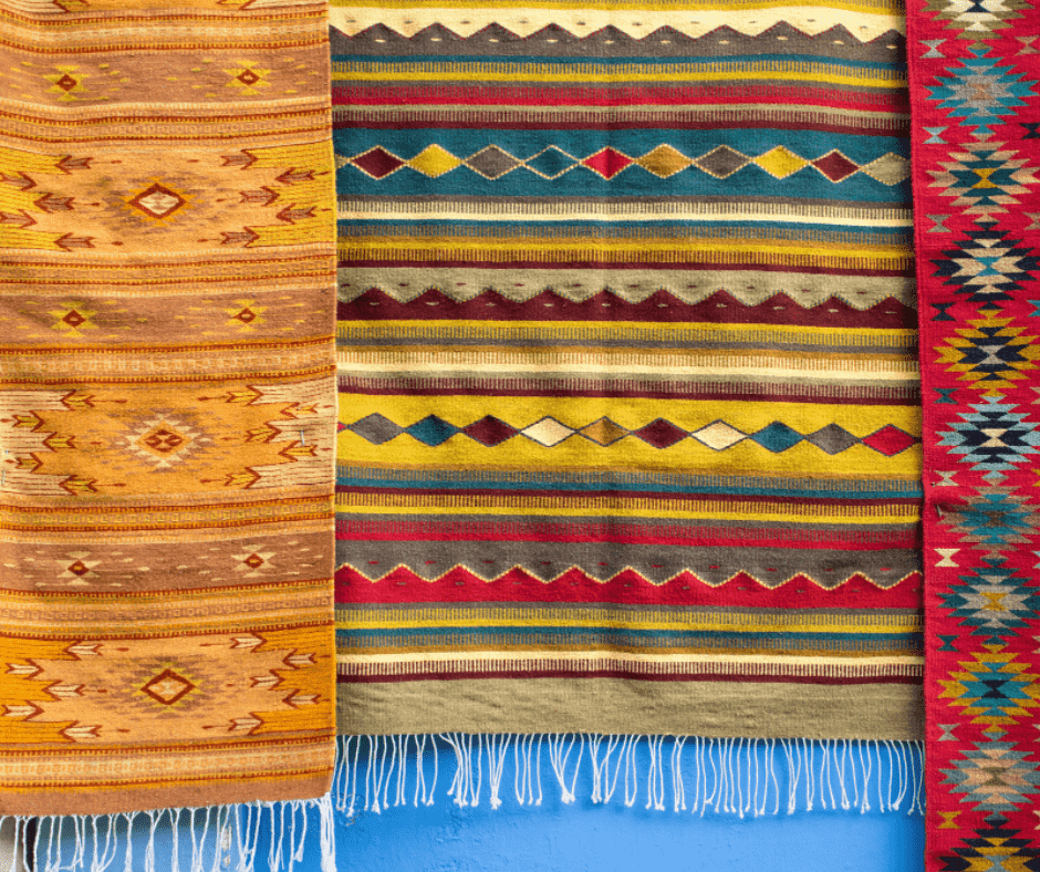 Colorful zapotec rugs