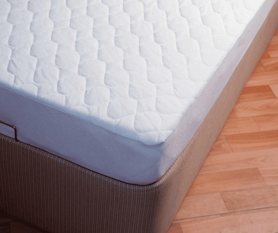 Corner of a split king mattress