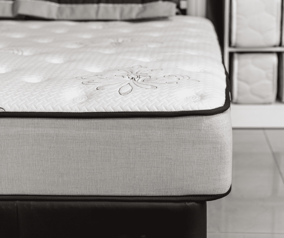 One side of a split king mattress