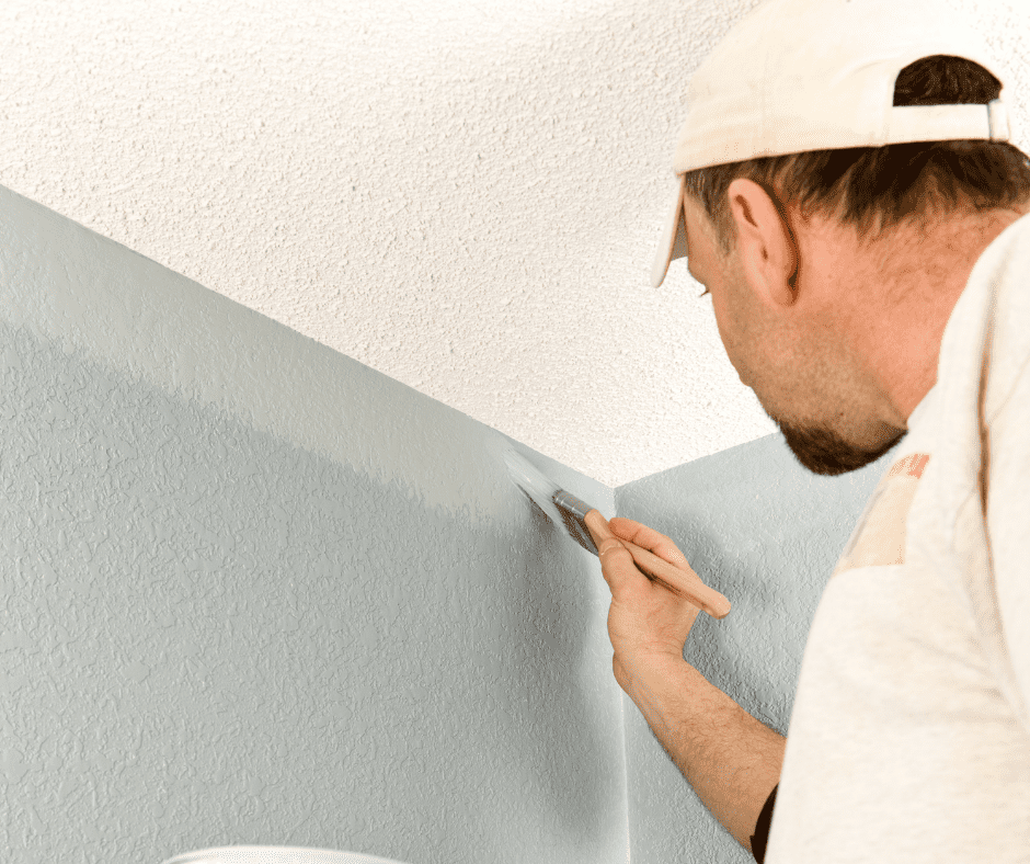 Painting wall gray with a white ceiling