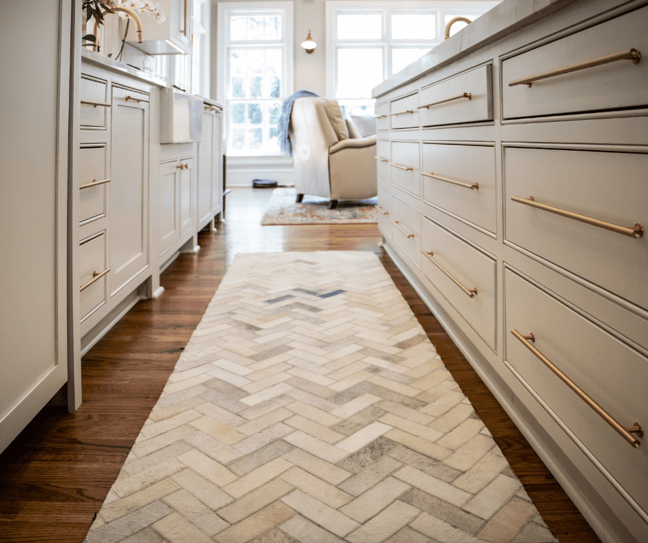 Rug in a narrow kitchen