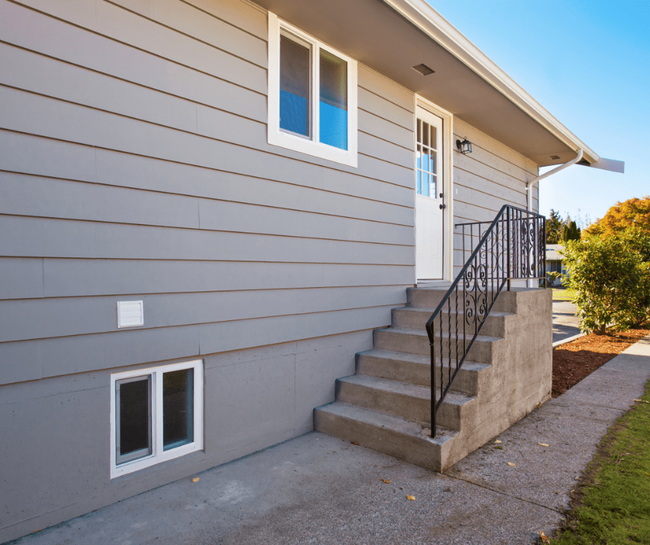 Side door of a modern house