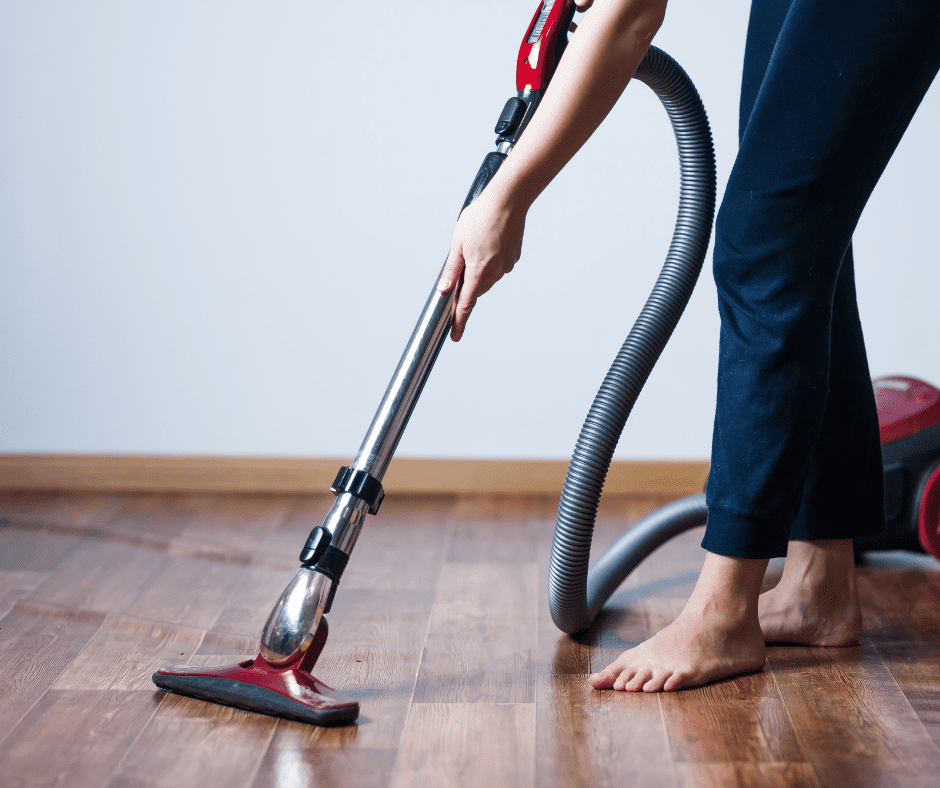 Vacuum cleaning vinyl floor 2