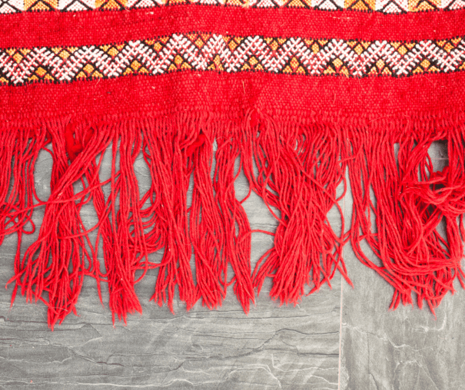 Zapotec rug close up