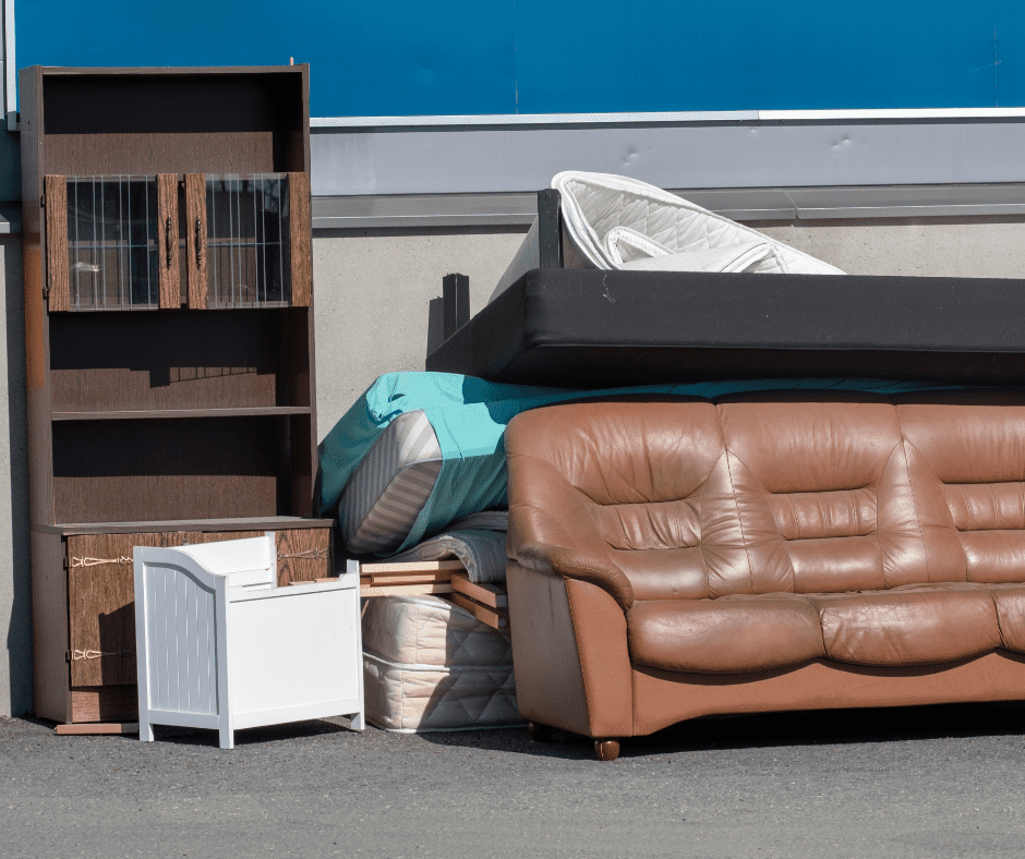 A bunch of old furniture