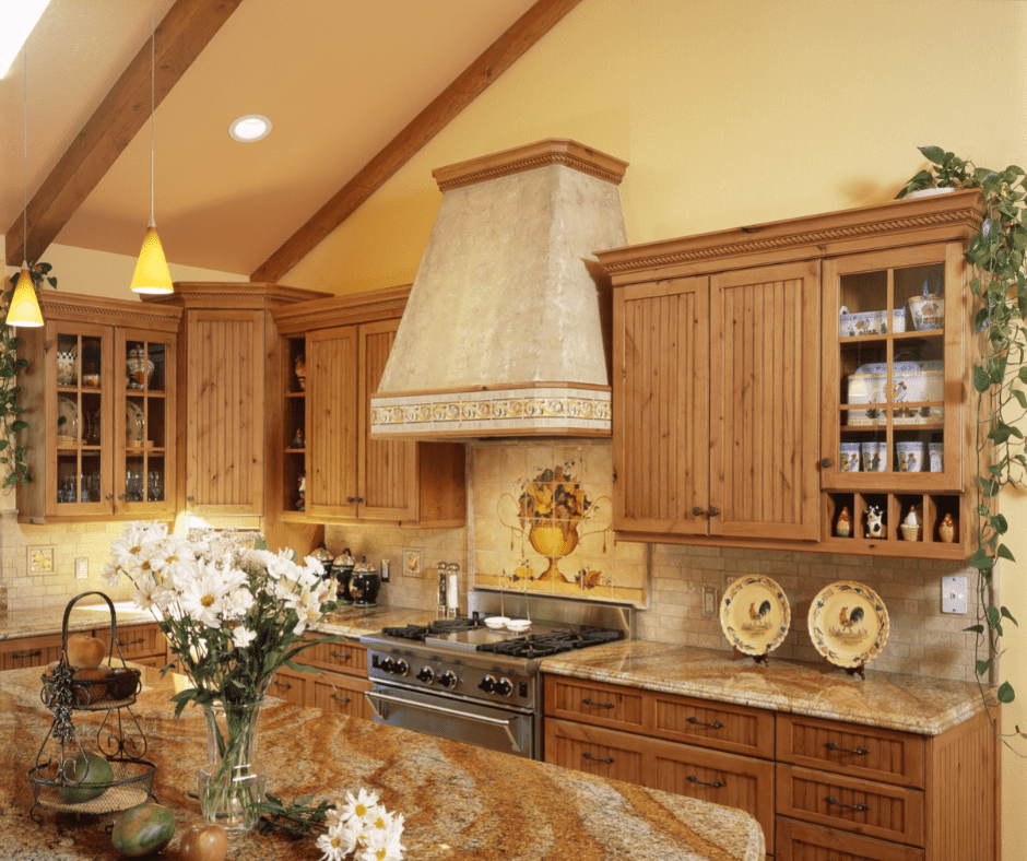 Venetian gold granite countertop in a beautiful kitchen