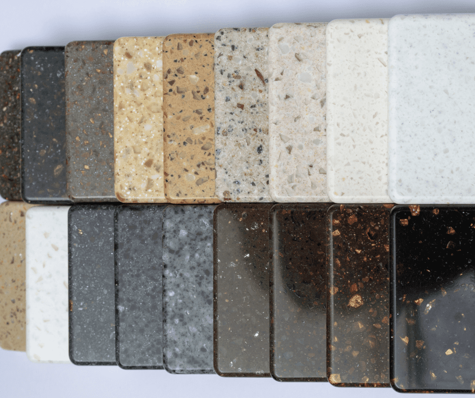 Different types of countertop material