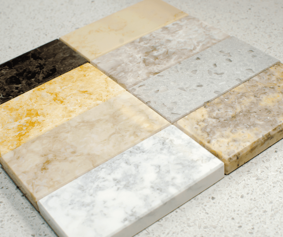 Various materials that can be used on countertops