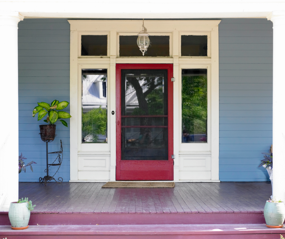 A Dark Purple front door