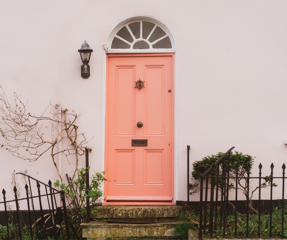 A Coral Rock front door