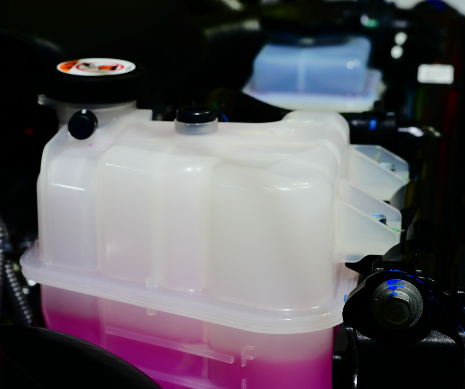 A car with a sufficient coolant level