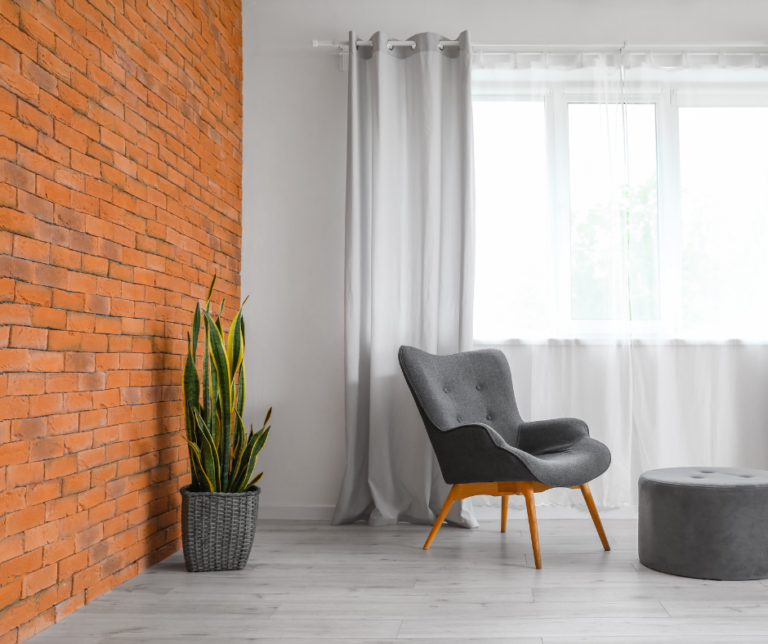 What Curtain Colors Go With Brick Walls